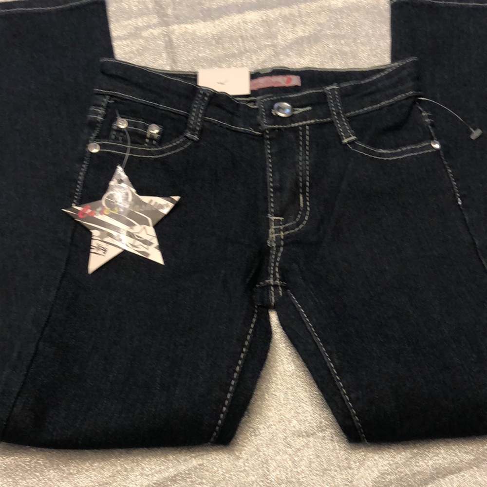 Cuties fashion dark wash skinny jeans